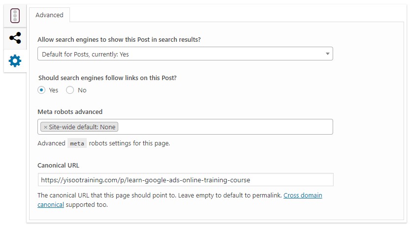 Technical SEO Yoast Canonical Tag